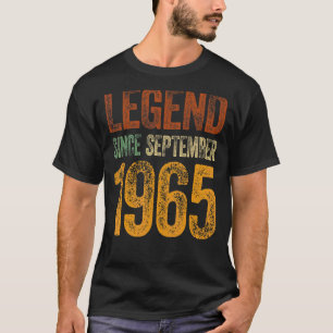 Vintag 1965 Geburtstag September Geborene Legende  T-Shirt