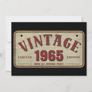 Vintag 1965 Limited Edition Alle Originalteile Einladung