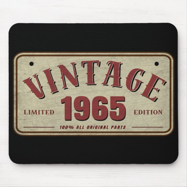 Vintag 1965 Limited Edition Alle Originalteile Mousepad (Vorne)