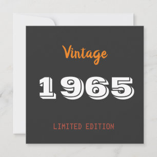 Vintag 1965 limitierte Auflage 60. Geburtstagsgesc Save The Date