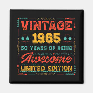 Vintag 1965 Made in 1965 60 th Birthday 60 Years Magnet