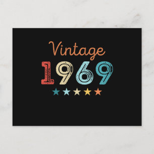 Vintag 1969 60. Geburtstag Retro Geschenk 60 Jahre Postkarte