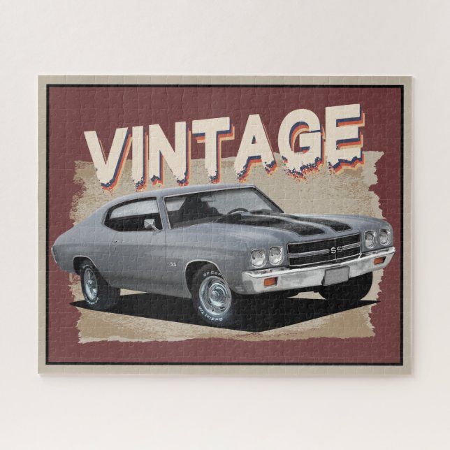 Vintag 1970 Muscle Car Jigsaw Puzzle (Horizontal)