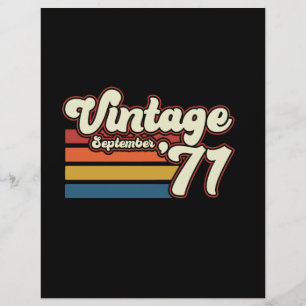 Vintag 1971 50. Geburtstag Briefbogen