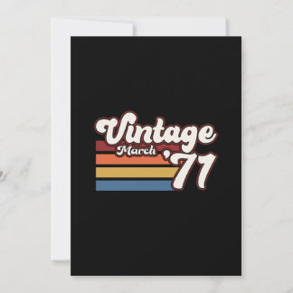 Vintag 1971 50. Geburtstag März Einladung