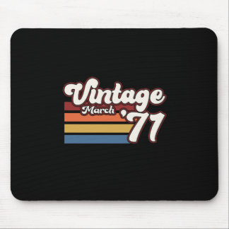 Vintag 1971 50. Geburtstag März Mousepad