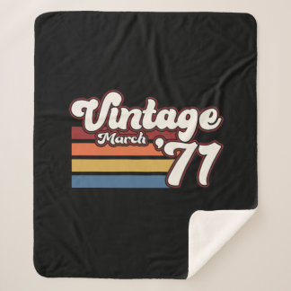 Vintag 1971 50. Geburtstag März Sherpadecke