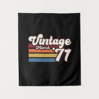 Vintag 1971 50. Geburtstag März Wandteppich