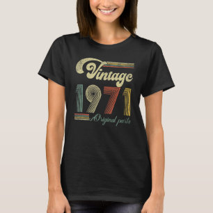 Vintag 1971 Geburtstag Retro 52. T-Shirt