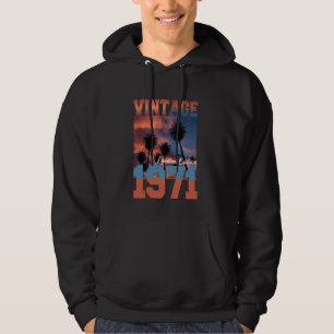 Vintag 1971 Limited Edition Palm Trees Sunset Bir Hoodie