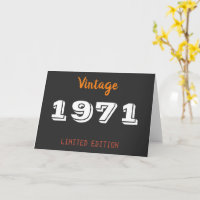 Vintag 1971 limitierte Auflage 50. Geburtstagsgesc