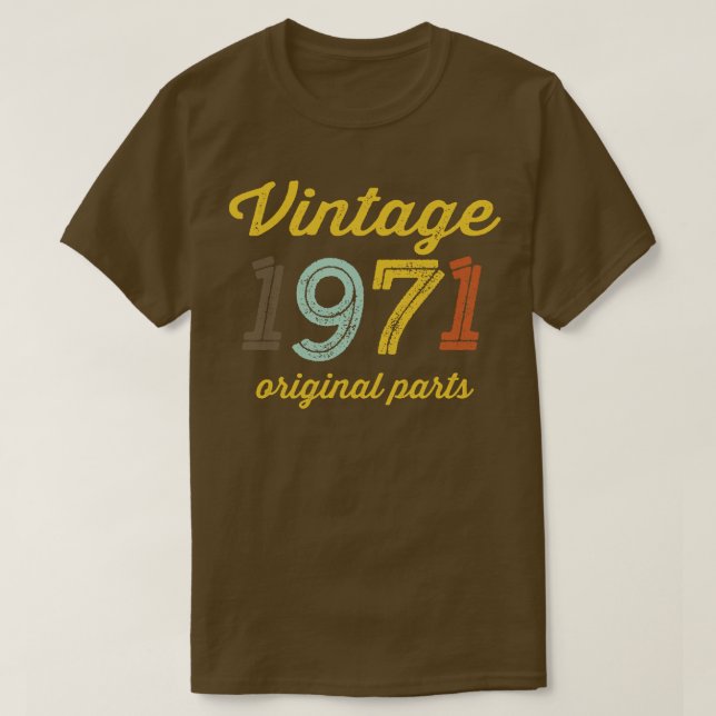 Vintag 1971 Originalteile T-Shirt (Design vorne)