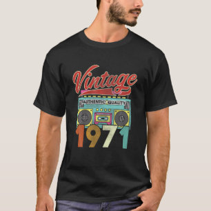 Vintag 1971, Radioauthentische Qualität, 50. Gebur T-Shirt