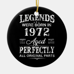 Vintag 1972 Funny 50 Jahre alt Männer und Frauen Keramik Ornament