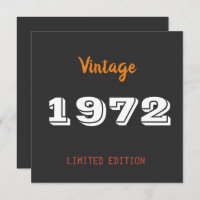 Vintag 1972 limitierte Auflage Geburtstagsgeschenk