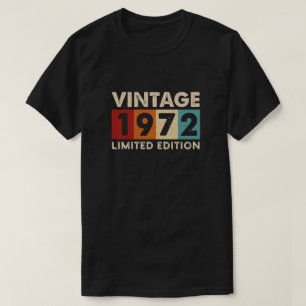 Vintag 1972 limitierte Ausgabe, Geburtstagsgeschir T-Shirt