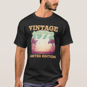 Vintag 1972 Palmenbaum Sonnenuntergang 50 Jahre gl T-Shirt