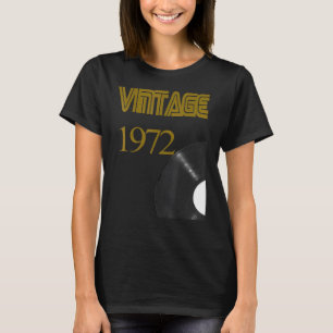 Vintag 1972 Record Player 49. Geburtstag Vinyl Dis T-Shirt