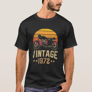 Vintag 1972 Retro Cafe Racer Motorrad 50. T-Shirt