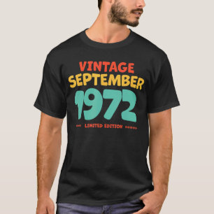 Vintag 1972 September Legend Geboren im 19. Septem T-Shirt