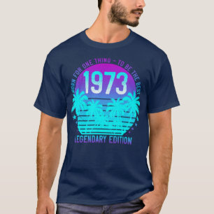 Vintag 1973 48. Geburtstag Ästhetische Sonnenunter T-Shirt