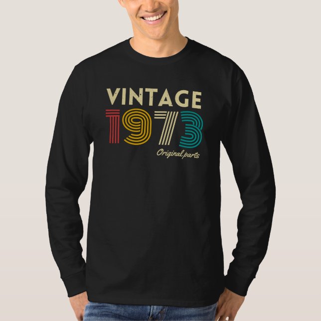 Vintag 1973 51. Geburtstag T-Shirt (Vorderseite)