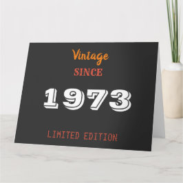 Vintag 1973 Jahr limitierte Auflage 50. Geburtstag Karte