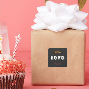 Vintag 1973 limitierte Auflage 50. Geburtstag Quadratischer Aufkleber
