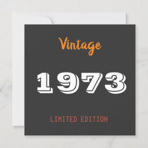 Vintag 1973 limitierte Auflage 53. Geburtstagsgesc Einladung