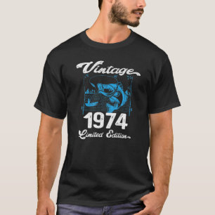Vintag 1974 48 Jahre alte Fischer Birthda T-Shirt