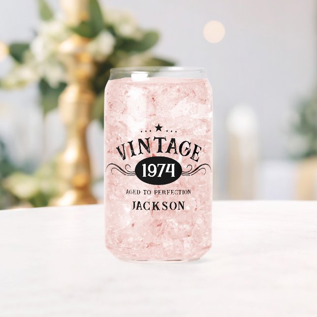 Vintag 1974 50. Geburtstag Dosenglas (Insitu (Hochzeit))