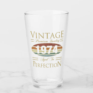 Vintag 1974 50. Geburtstag Glas