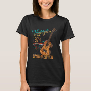 Vintag 1974 Geburtstagsgitarre 48. Geburtstag T-Shirt