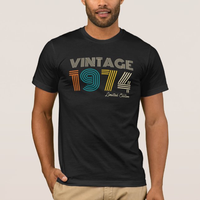 Vintag 1974 Limited Edition 50. Geburtstag T-Shirt (Vorderseite)