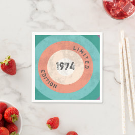 Vintag 1974 Limited Edition 52. Geburtstag Napkins Serviette