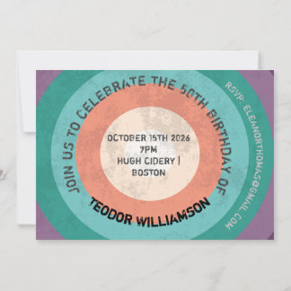 Vintag 1974 limitierte Auflage 50. Geburtstag Them Einladung