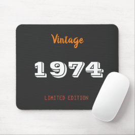 Vintag 1974 limitierte Auflage 50. Geburtstagsgesc Mousepad