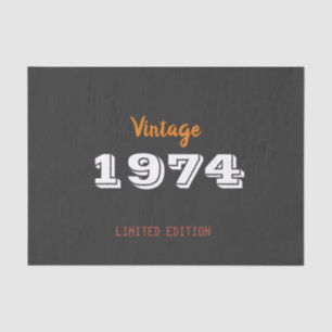 Vintag 1974 limitierte Auflage 50. Geburtstagsgesc Seidenpapier