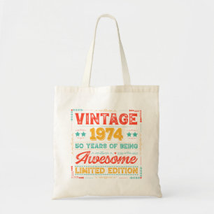Vintag 1974 Made in 1974 50 th Birthday 50 Years Tragetasche
