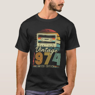 Vintag 1974 Retro Cassette 1974 48. Geburtstag 48 T-Shirt