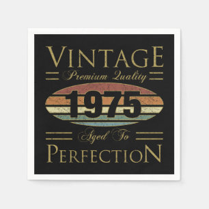 Vintag 1975 50. Geburtstag Serviette