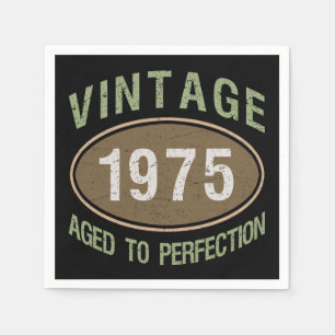 Vintag 1975 50. Geburtstag Serviette