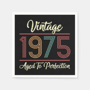 Vintag 1975 50. Geburtstag Serviette