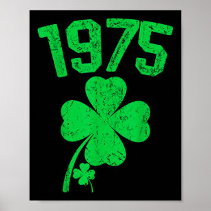 Vintag 1975 50. Geburtstag St. Patricks Day Shamro Poster