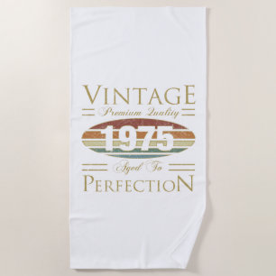 Vintag 1975 50. Geburtstag Strandtuch