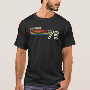 Vintag 1975 Bruststreifen 50 Jahre alt Geburtstag T-Shirt