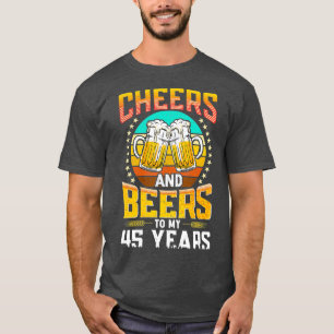 Vintag 1975 Gefallen und Bier für meine 45 Jahre T-Shirt