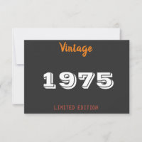 Vintag 1975 Jahre limitierte Auflage 50. Geburtsta