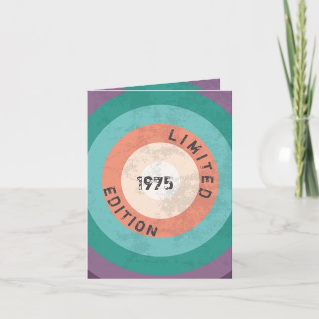 Vintag 1975 Limited Edition 50. Geburtstag Einladung (Vorderseite)