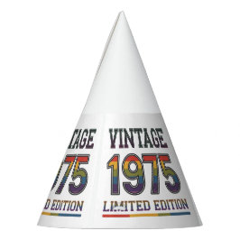 Vintag 1975 Paper Party Hat Partyhütchen